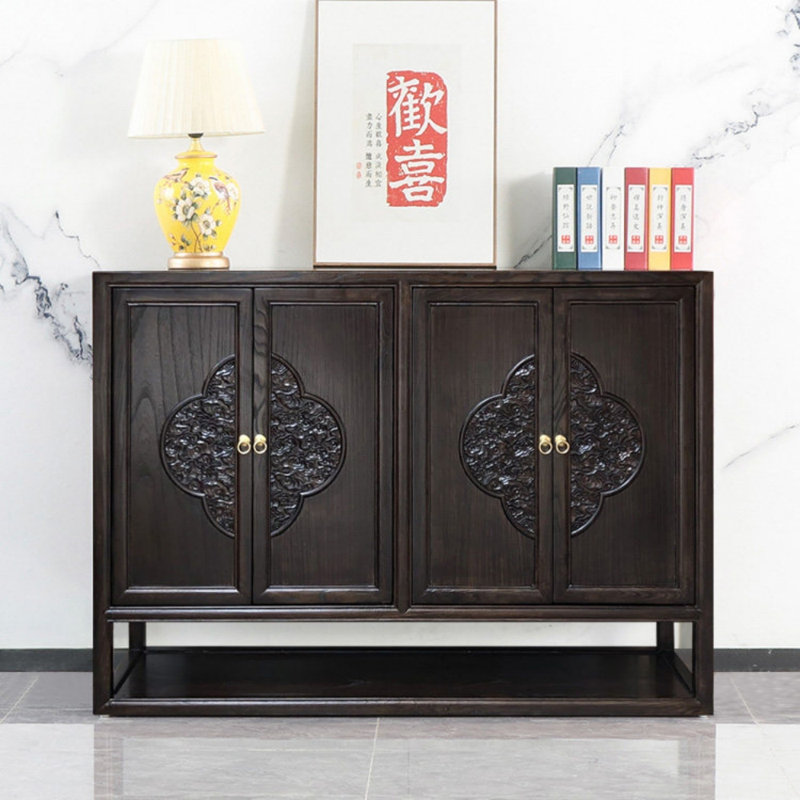 Buffet en bois massif, Noir noyer