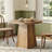 31.5'' Square Dining Table For 2-4, Farmhouse Wood Kitchen Table With Pedestal Base For Dining Room, Small Spaces