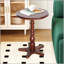 Table d'appoint à piédestal rond en bois 15,75 pouces, table de chevet vintage pour salon et chambre à coucher-361935284
