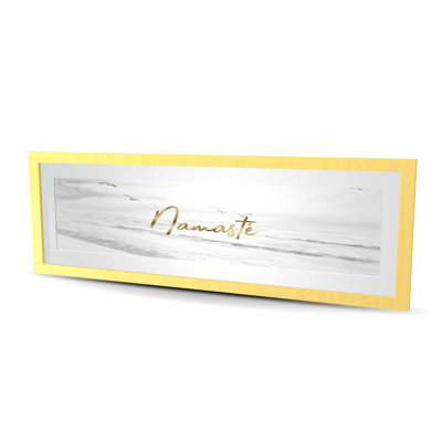 Namaste - imprimé mat encadré blanc pour le décor de la chambre à coucher