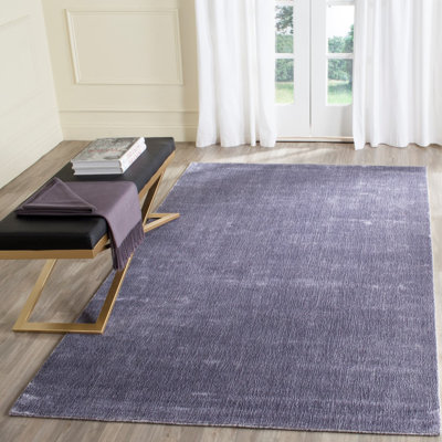 Mcelroy Hand-Knotted Lavender Aura Area Rug