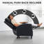 Fauteuil inclinable en cuir clouté-109324986