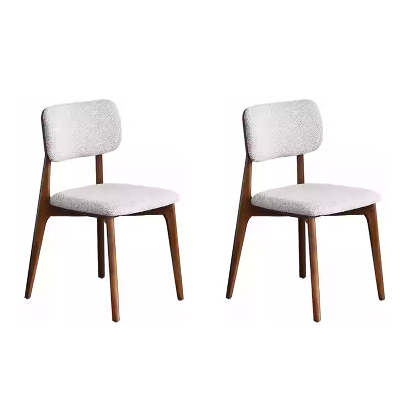 Chaises de salle à manger simples en lin et bois de frêne