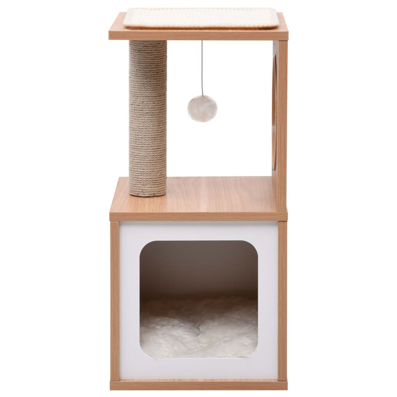 Thaddeus 60cm H Cat Tree, Oak/White
