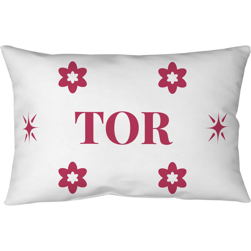 Coussin en polyester filé 20 pouces x 14 pouces Toronto Basketball Colors, Blanc / Rose