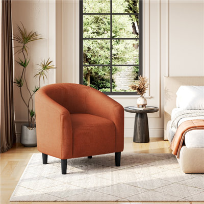 Fauteuil club rembourré en tissu