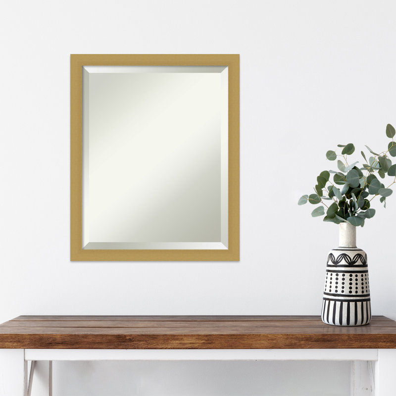 Hoyer Flat Wall Mirror, 22" x 18", Gold