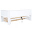 Lit de jour simple avec deux tiroirs de rangement, armoires de rangement et ports USB