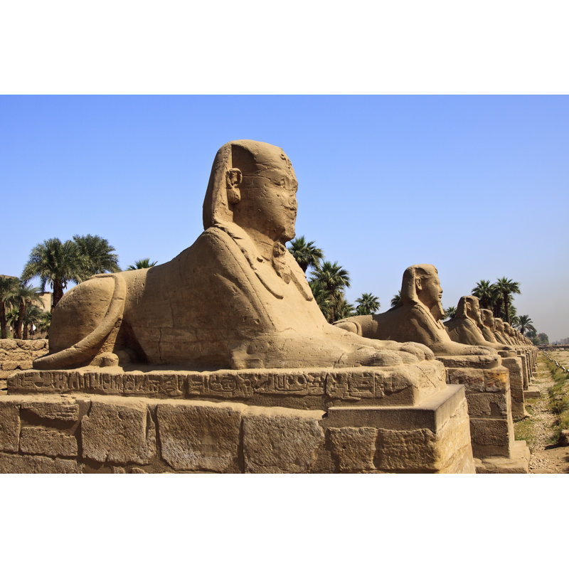 Avenue Of Sphinxes by KempMartin - Wrapped Canvas Print, 30cm H x 46cm W