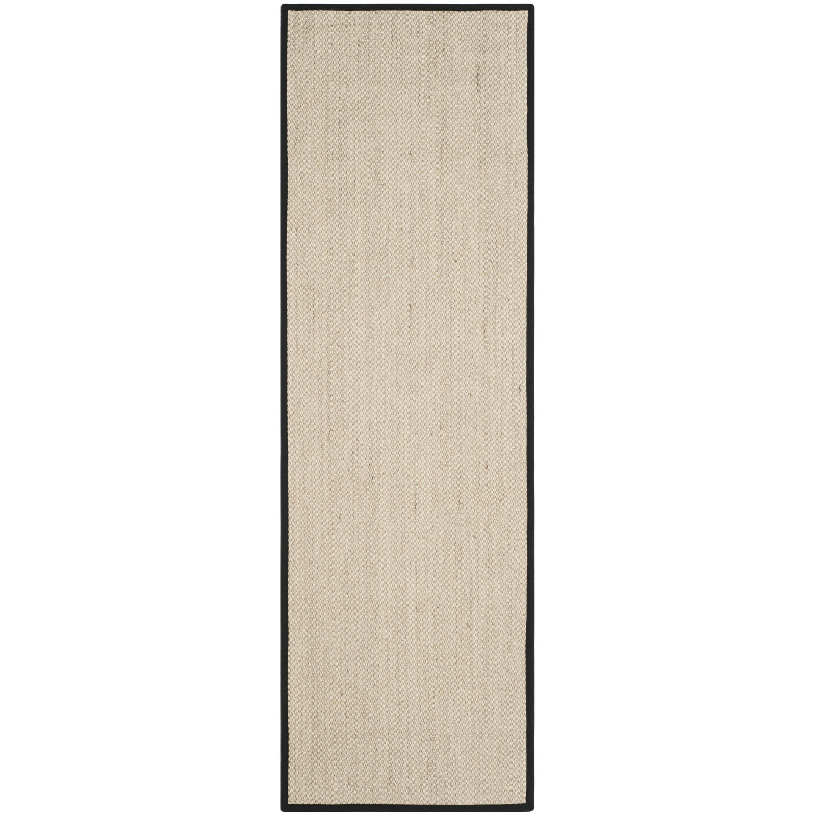 Torbin Marble Black Jute Rug, Runner 2'6" x 12'