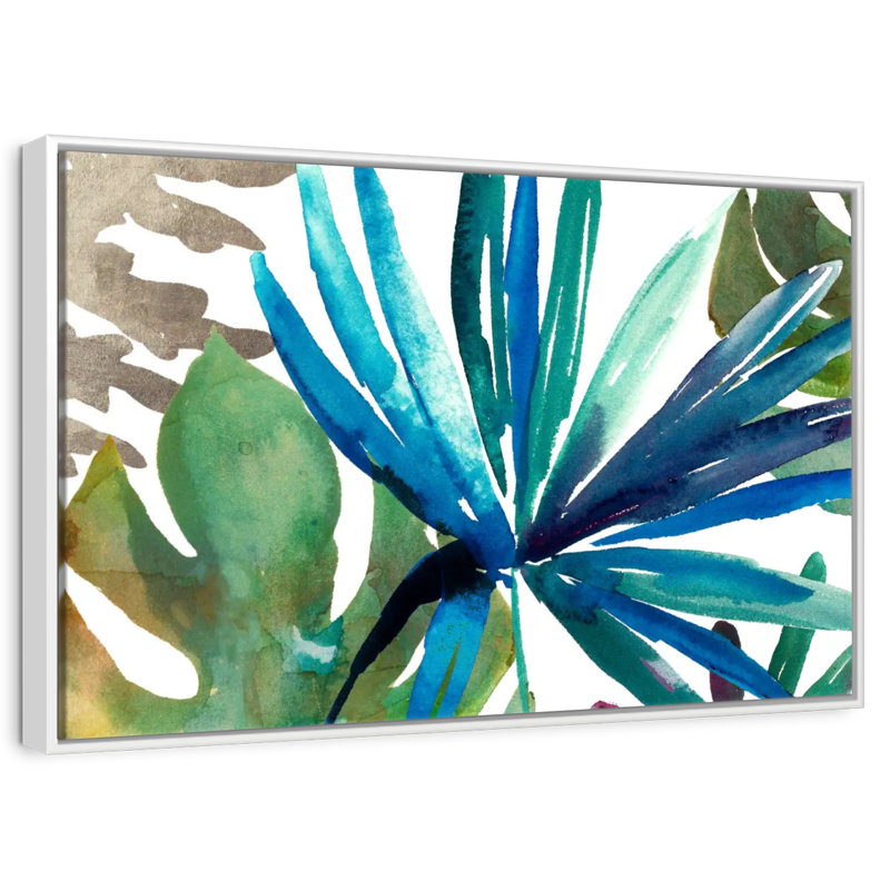 Tropic Sway I, 40 po x 27 po, Cadre flottant blanc