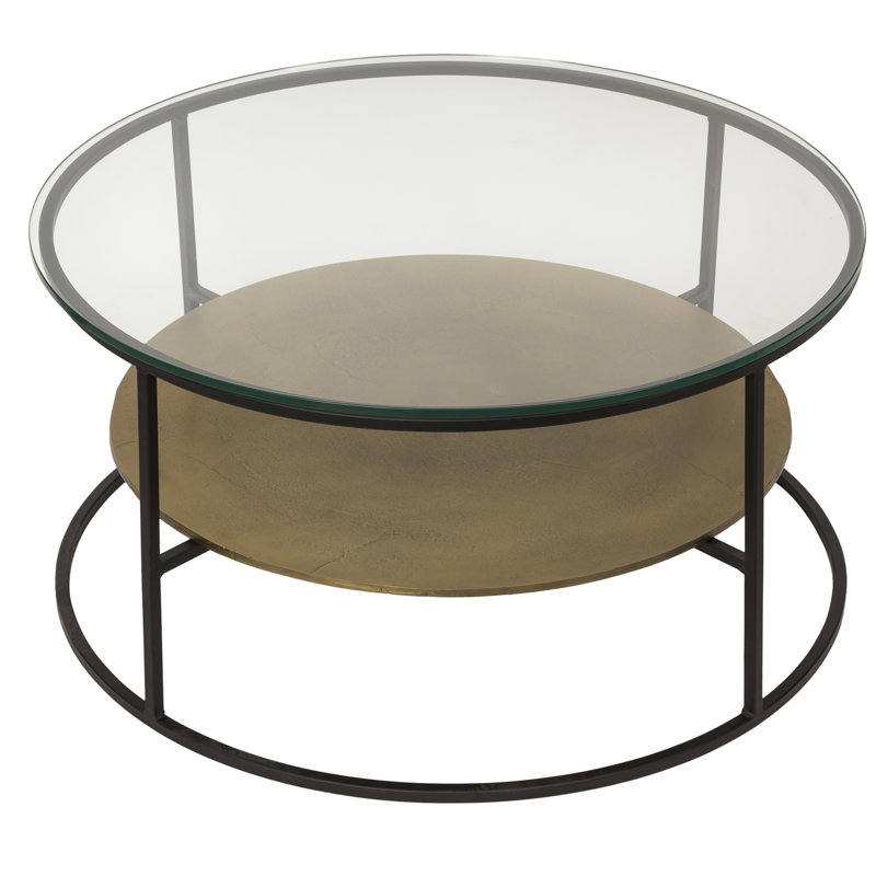 Hensley Frame Coffee Table with Shelf