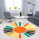 Mignon tapis lavable à la machine Sunburst