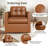 34.3″ Wide Leather Swivel Armchair with Upholstered Base-1636178292