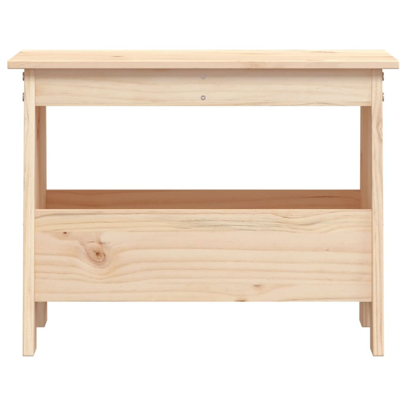 Allisandra Solid Wood Storage Bench, Natural, 45cm H x 60cm W x  28cm D