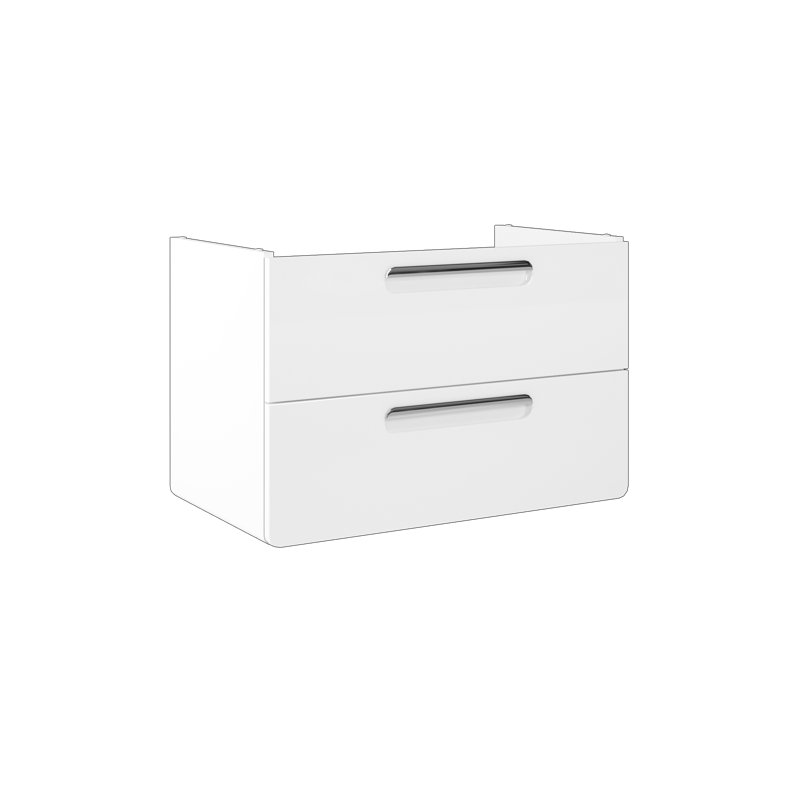Mcduff 77cm Single Bathroom Vanity Base Only, Arctic White HG