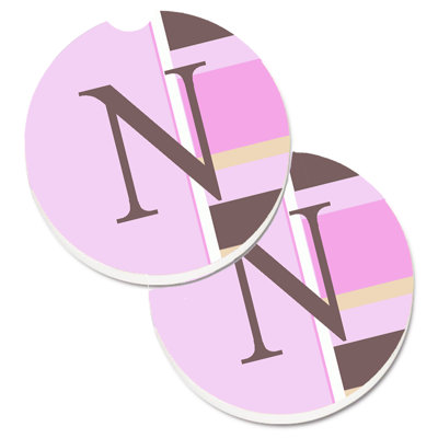 Sous-verre voiture monogramme initial