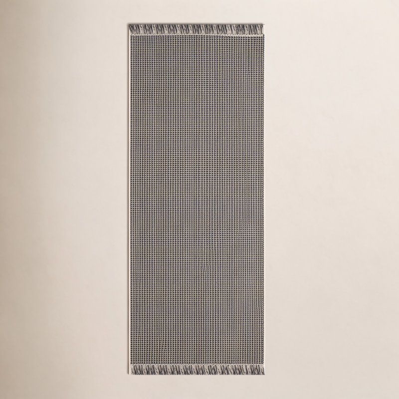 Bester Hand Woven Cotton Geometric Rug, Runner 2'3" x 6'