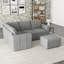 Canapé de rangement modulaire en L Aubade avec repose-pieds amovible-805846002