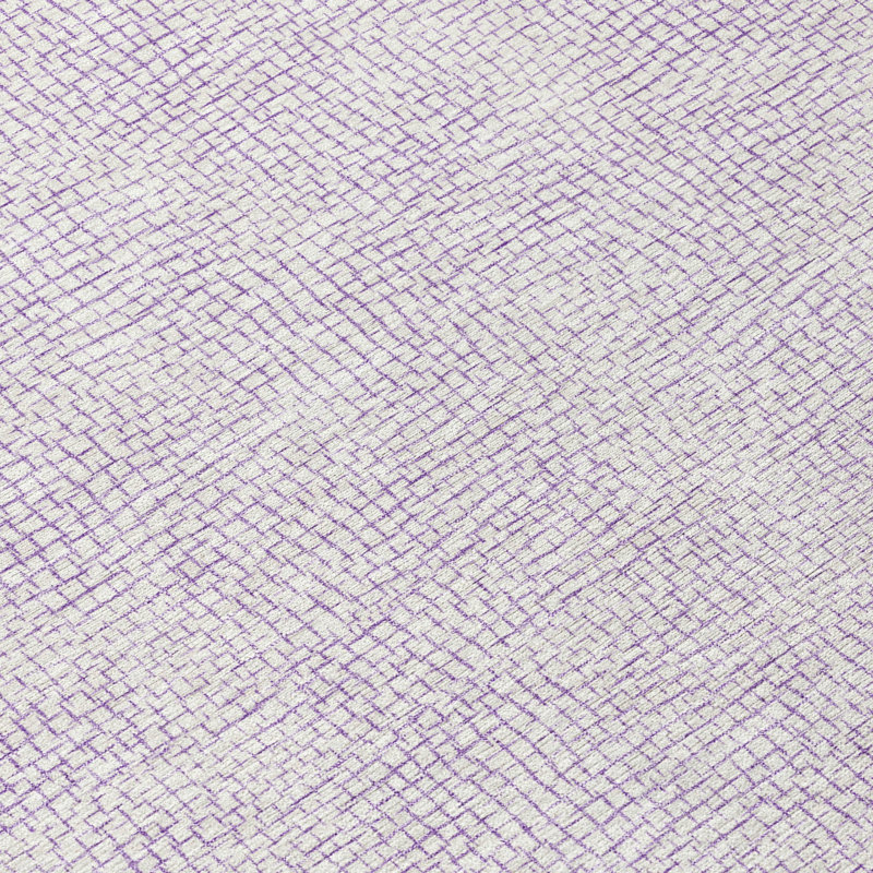 Lavender Synthetic Flat Woven Rectangular Washable Rug 2'6" x 3'10"