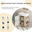 Meuble-lavabo à tablettes ouvertes avec lavabo en céramique et porte à fermeture en douceur, armoire de rangement à tablettes ouvertes sur le côté droit, assemblage requis