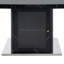 Table de salle à manger 63 "carrée, extensible, avec plateau de table en marbre imprimé et pieds de table de rangement avec base en métal-1134896830