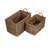 Rectangular Hessian Lined Wicker 2 Piece Storage Basket Set