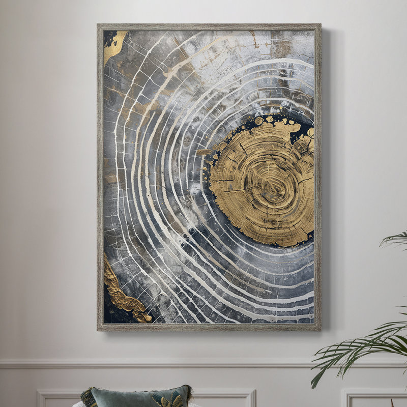 Série ABSTRACT CCLXIX, reproduction encadrée - bois massif, H 15 po x l 12 po