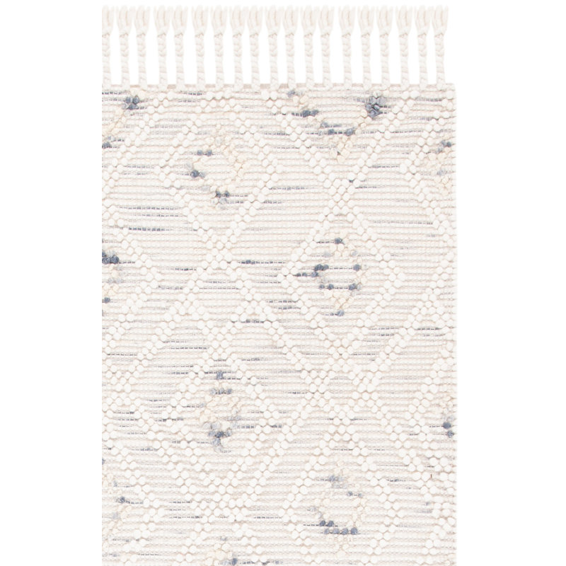 Tapis gris / ivoire en laine, en jute et en coton tissé à la main Hindelang, Tapis de couloir 2 pi 3 po x 9 pi