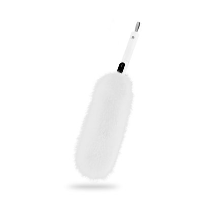 Swan SWFC2005WHTN Elevate Ultra-Fine Microfibre 2-in-1 Duster with Super Soft Microfibre, Flat to Tubular and Hanging Loop for Easy Storage, Machine Washable, White