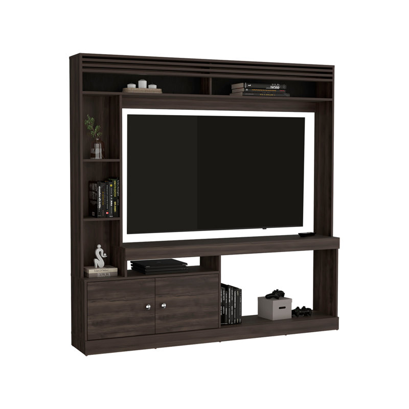 Meuble audio-vidéo, 2 portes, 7 tablettes, capacité télé 65 po