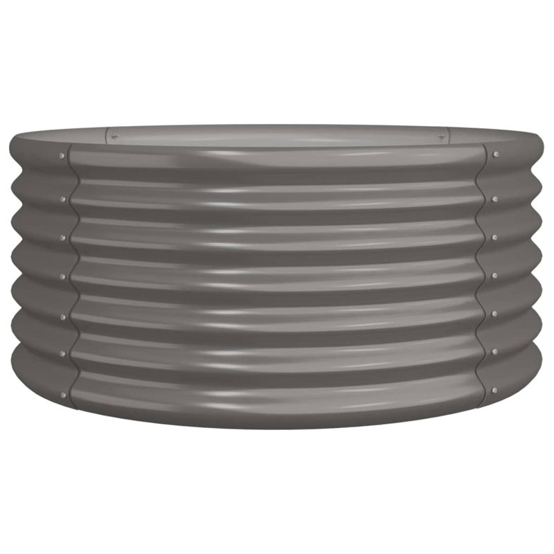 Garden Raised Bed Powder-coated Steel, 14.17" H x 31.50" W x 31.50" D, Gray