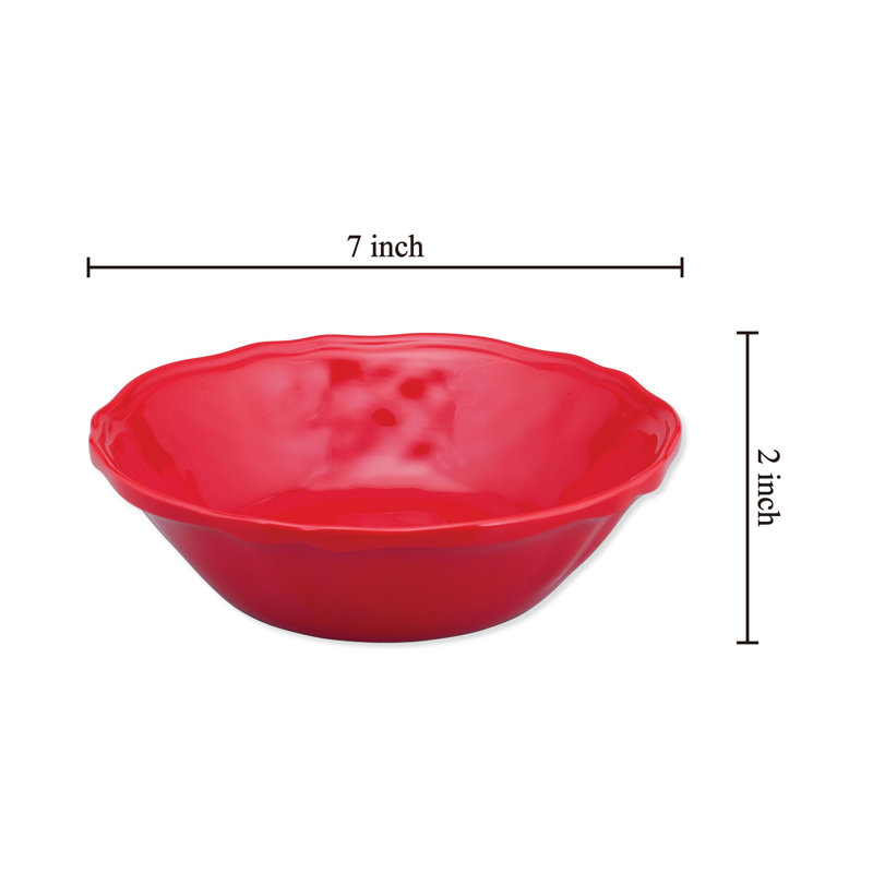 Holiday Red, 7" Melamine Bowl S6