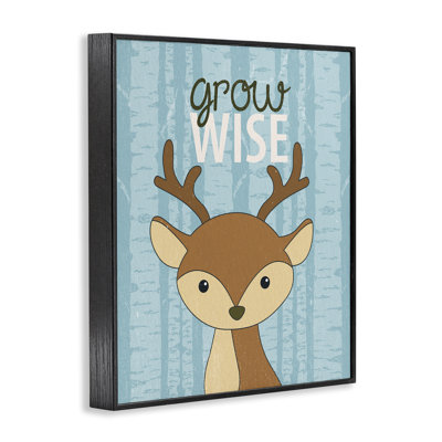 «Grow Wise with Deer», giclée encadrée, design par Kim Allen