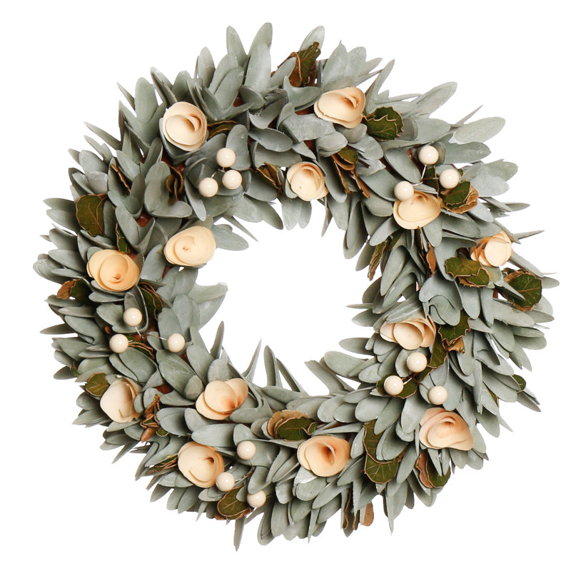 Handcrafted Preserved Woodchip 33cm Wreath