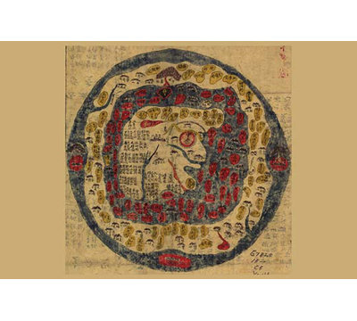 Carte du monde ming china-impression d’art graphique