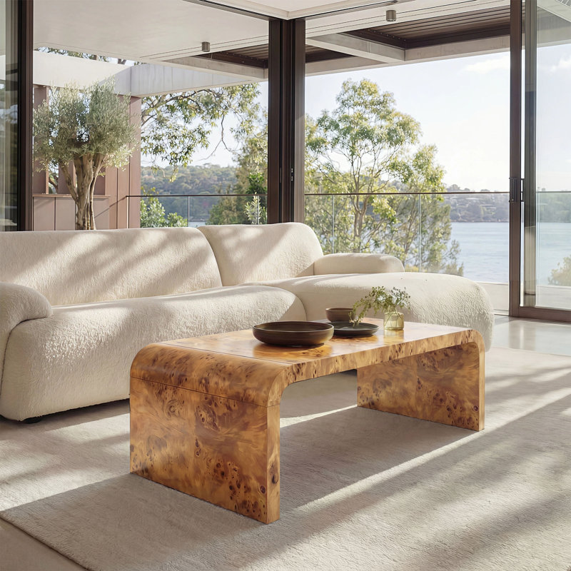 Table basse en bois massif de 48 po Shelmerdine, Bois