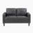 Ussery 54" Modern Loveseat with Faux Leather, Pocket Coils, Faux Wood Feet-105864613