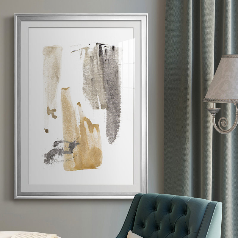 " Yellow Fields IV ", 24.5" H  x 18.5" W  x 1" D, Silver Framed