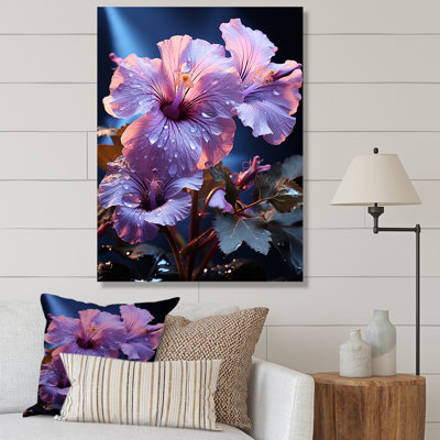" Purple Hibiscus Modern Blooming "