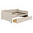 Full Upholstered Tufted Daybed with 2 Drawers