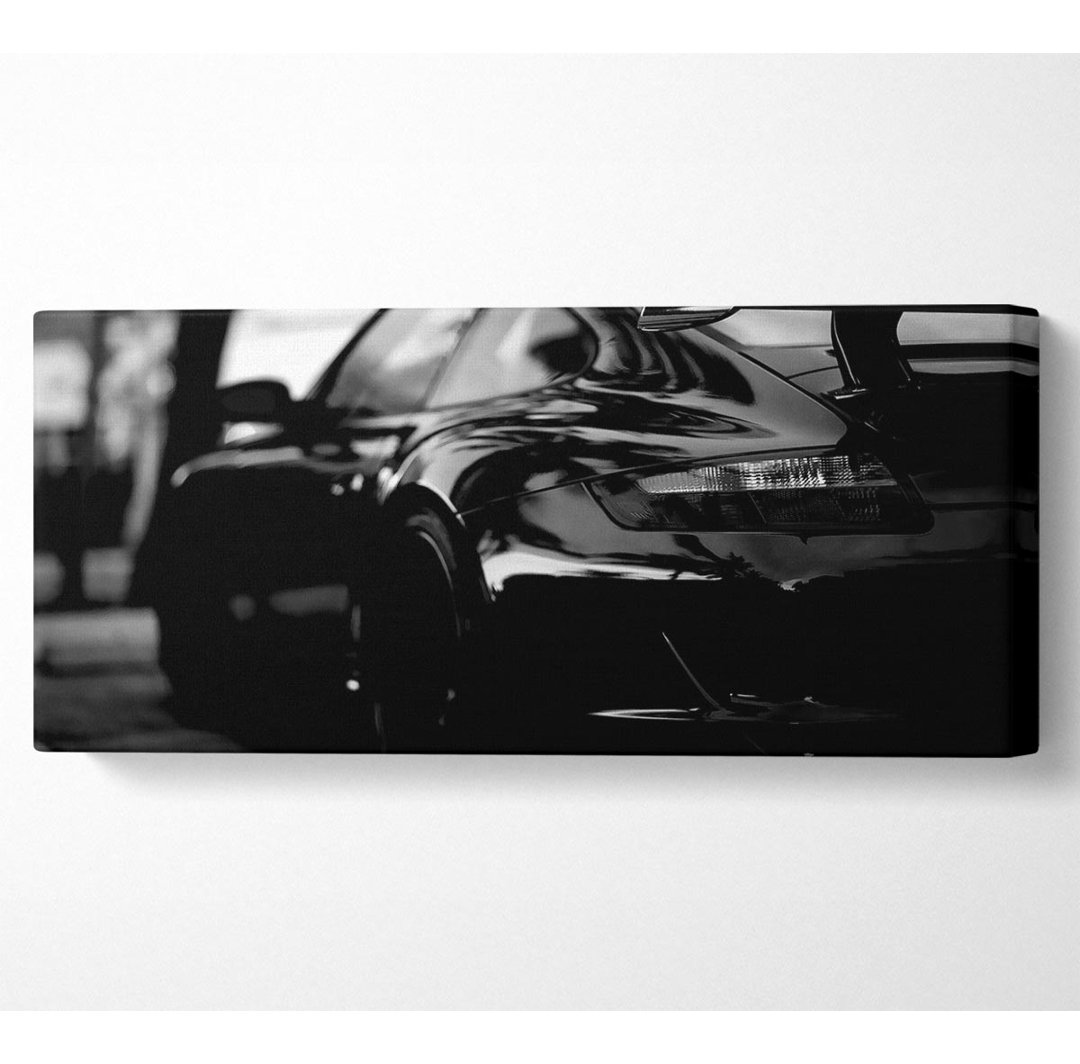 Porsche in Schwarz - Kunstdrucke auf Leinwand