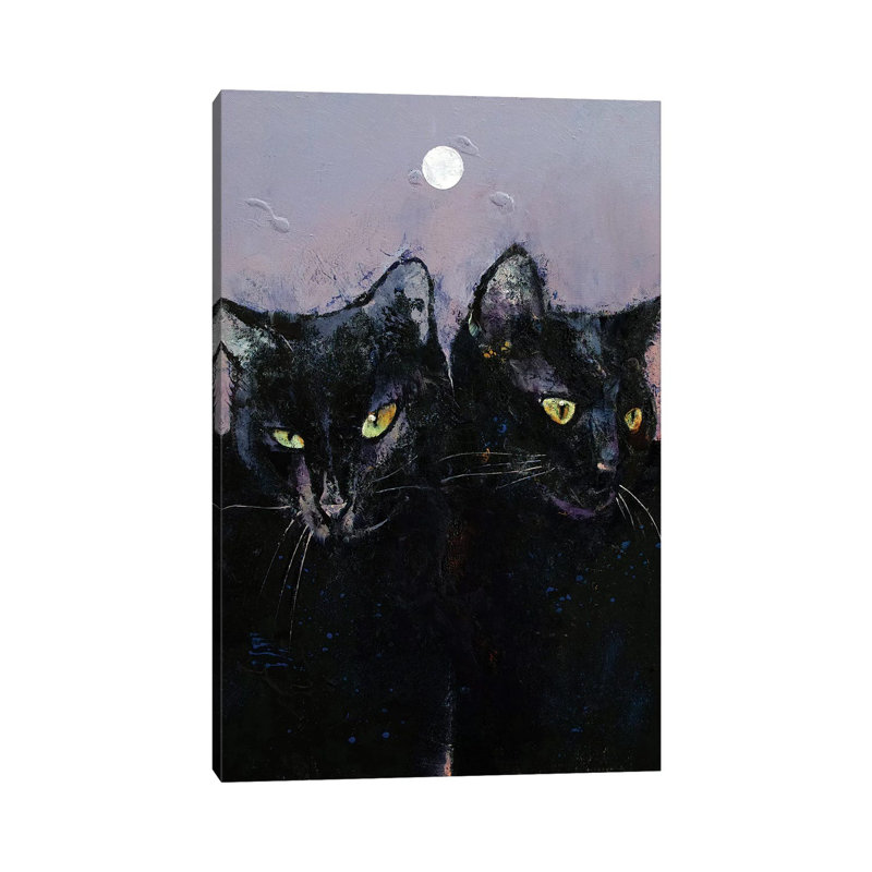 Gothic Cats by Michael Creese - Wrapped Canvas Painting, 20.32 cm H x 30.48 cm W