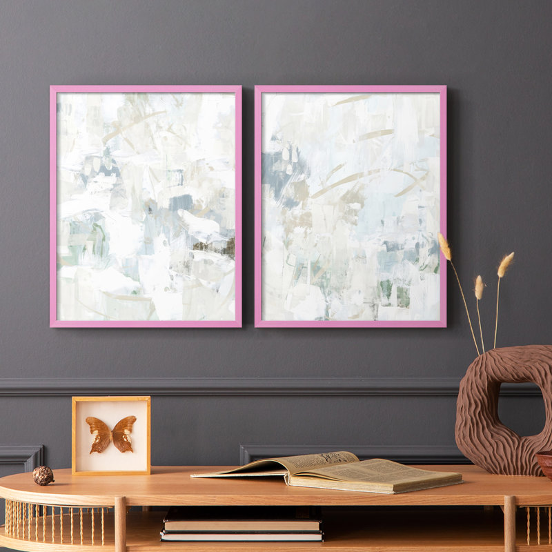 Impasto Poem III - reproduction encadrée de qualité supérieure - prête à être accrochée - aucun clou requis - aucun clou requis