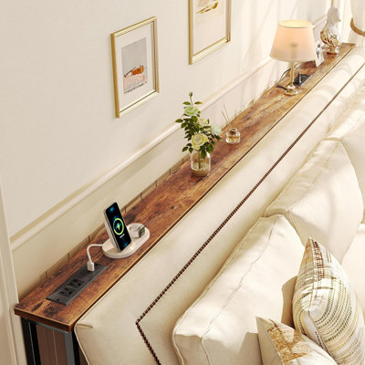 102 Inch Sofa Table with 2 Power Outlets and USB-C Ports