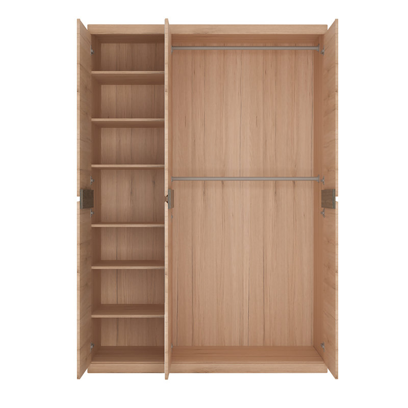 Aryanna 3 Door Manufactured Wood Wardrobe
