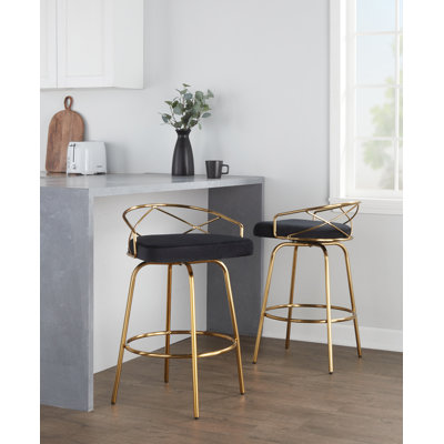 Tabouret de comptoir pivotant 25,25 po Lakyia
