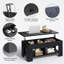 Table basse à plateau relevable, table basse extensible avec rangement dissimulé, convertible en bureau d'ordinateur portable ou en table de salle à manger pour le salon, le bureau personnel, petits espaces - Table de centre moderne en bois avec mécanisme à ressort à gaz, noir-1056518390
