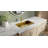 Badeloft 23.6" x 16.5" Stainless Steel Undermount Bathroom Sink ES-UB-04-L-BG in Brushed Gold-99358761