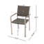 2 chaises de salle à manger d'extérieur grises - structure en aluminium, pour jardin et patio